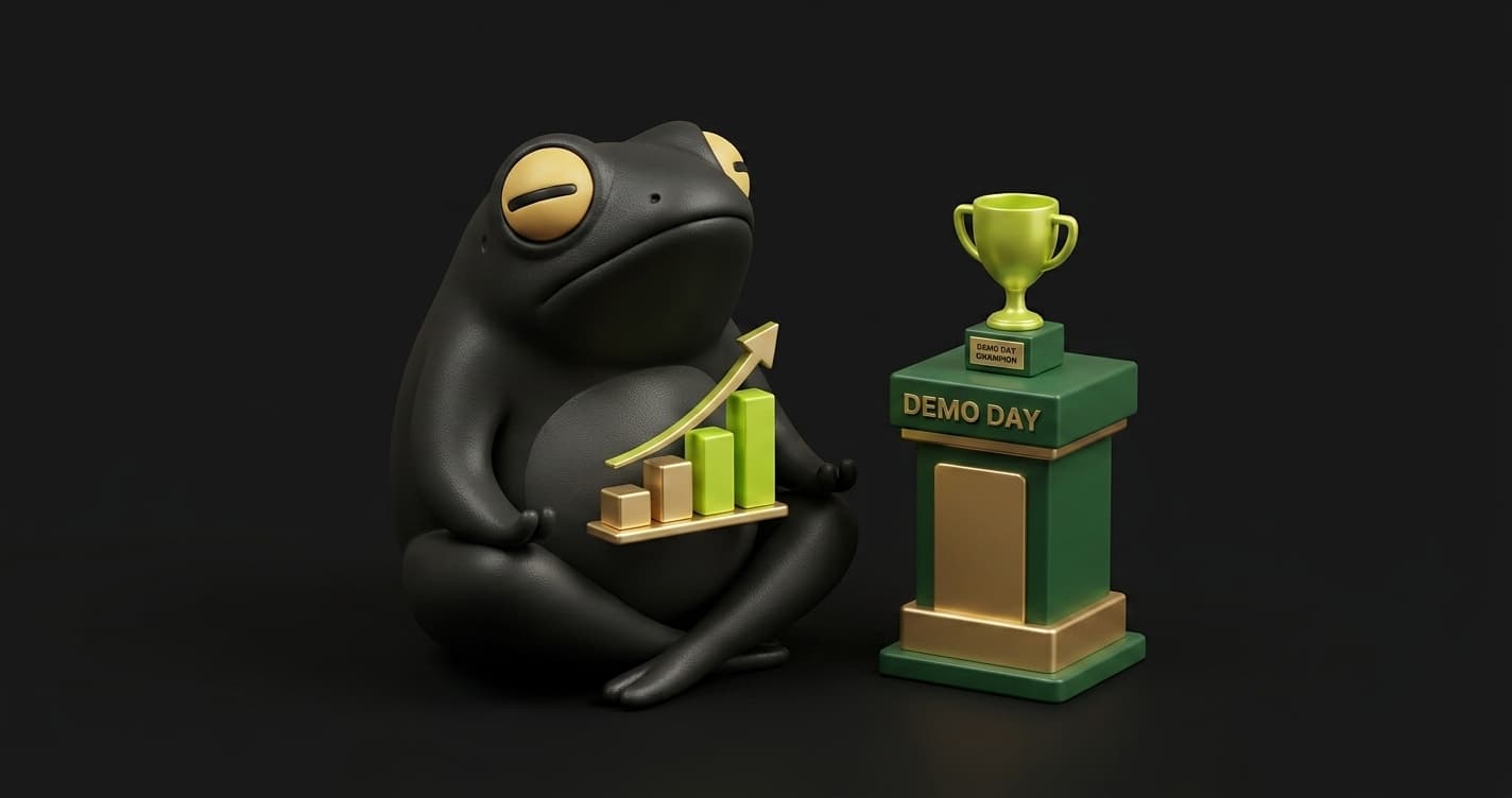 Startup founder managing a corporate POC at Plug and Play with automated coverage protecting the pilot from bugs before Expo Day