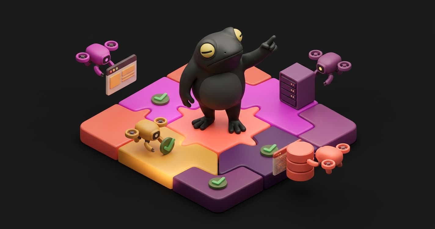 Agentic testing pipeline showing AI agents reading a codebase and generating full E2E test coverage automatically without scripts