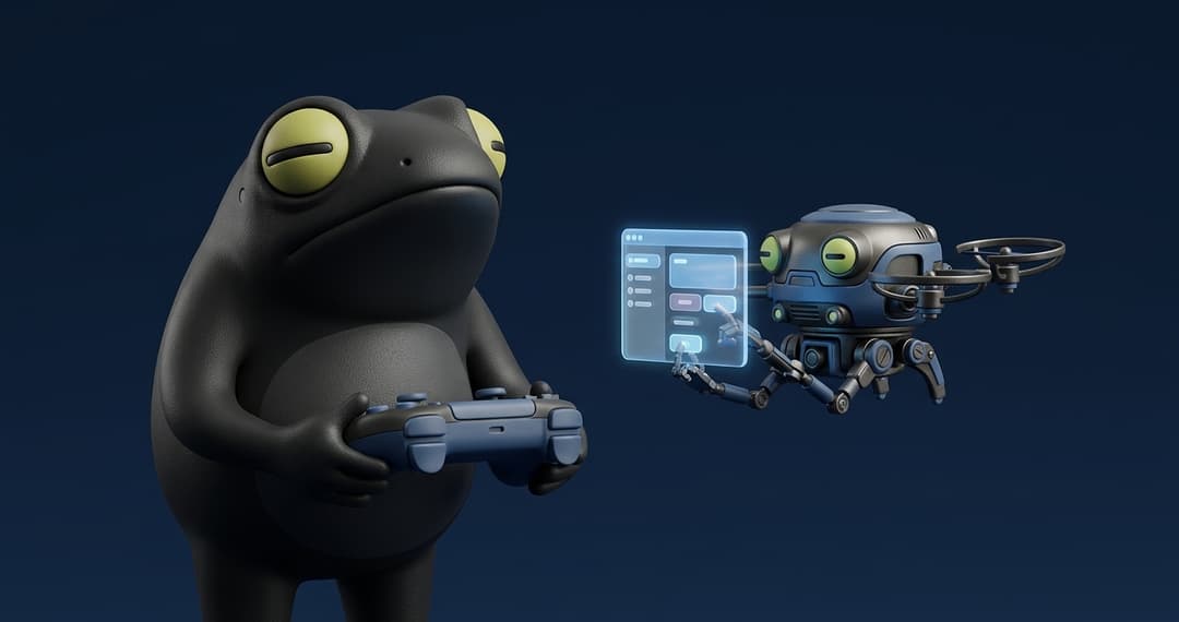Three-agent diagram showing Planner, Automator, and Maintainer agents operating on a vibe-coded codebase, replacing manual QA entirely