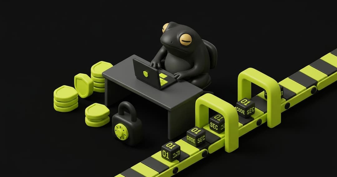 CI/CD security automation pipeline diagram showing SAST scanning, security tests, DAST scanning, and compliance evidence generation as connected stages
