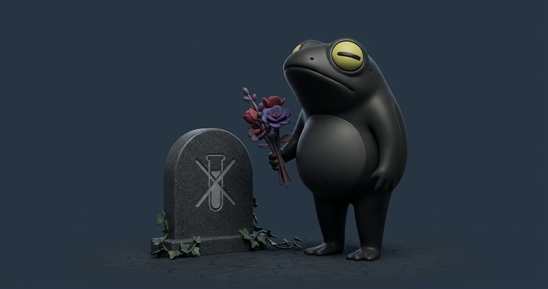 Crumbling stone tablet labeled 'test suite' dissolving into digital code streams, symbolizing the transformation of traditional testing in the vibe coding era