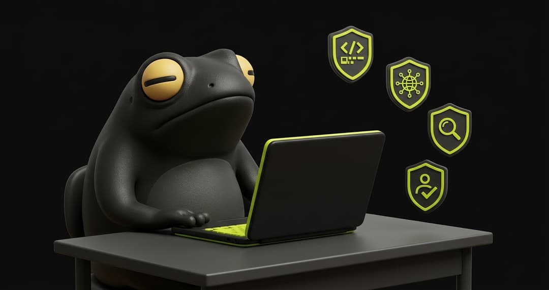 Web application security testing diagram showing SAST, DAST, and E2E behavioral testing layers converging on a running application