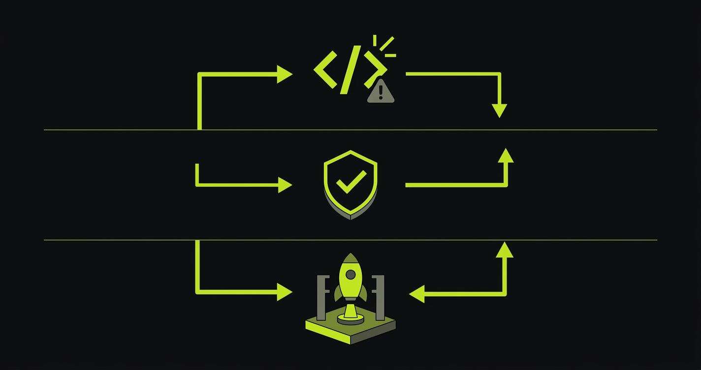 Three evaluation layers for choosing an AI coding tool: code quality under pressure, testing integration, and production readiness