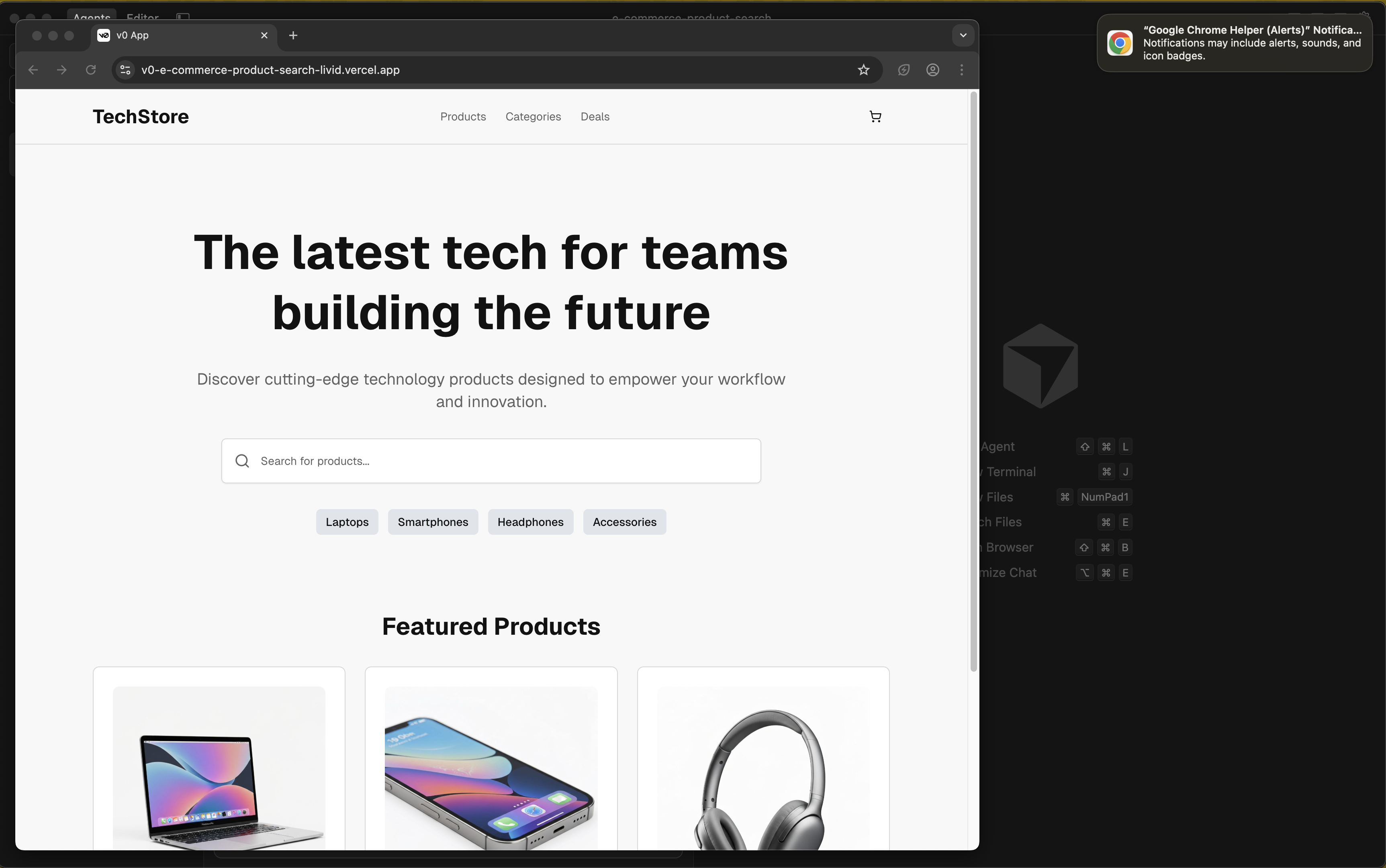 Cursor MCP exploring the site