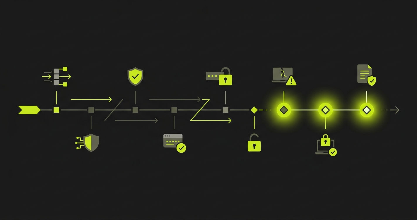 Diagram showing the 2026 HIPAA Security Rule changes: MFA, encryption in transit, and encryption at rest moved from addressable to required