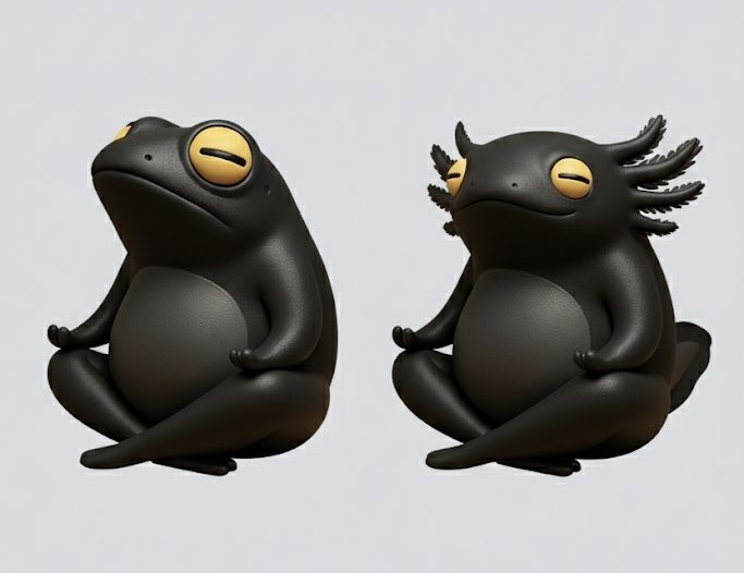 Axolotl goat image beside Quara