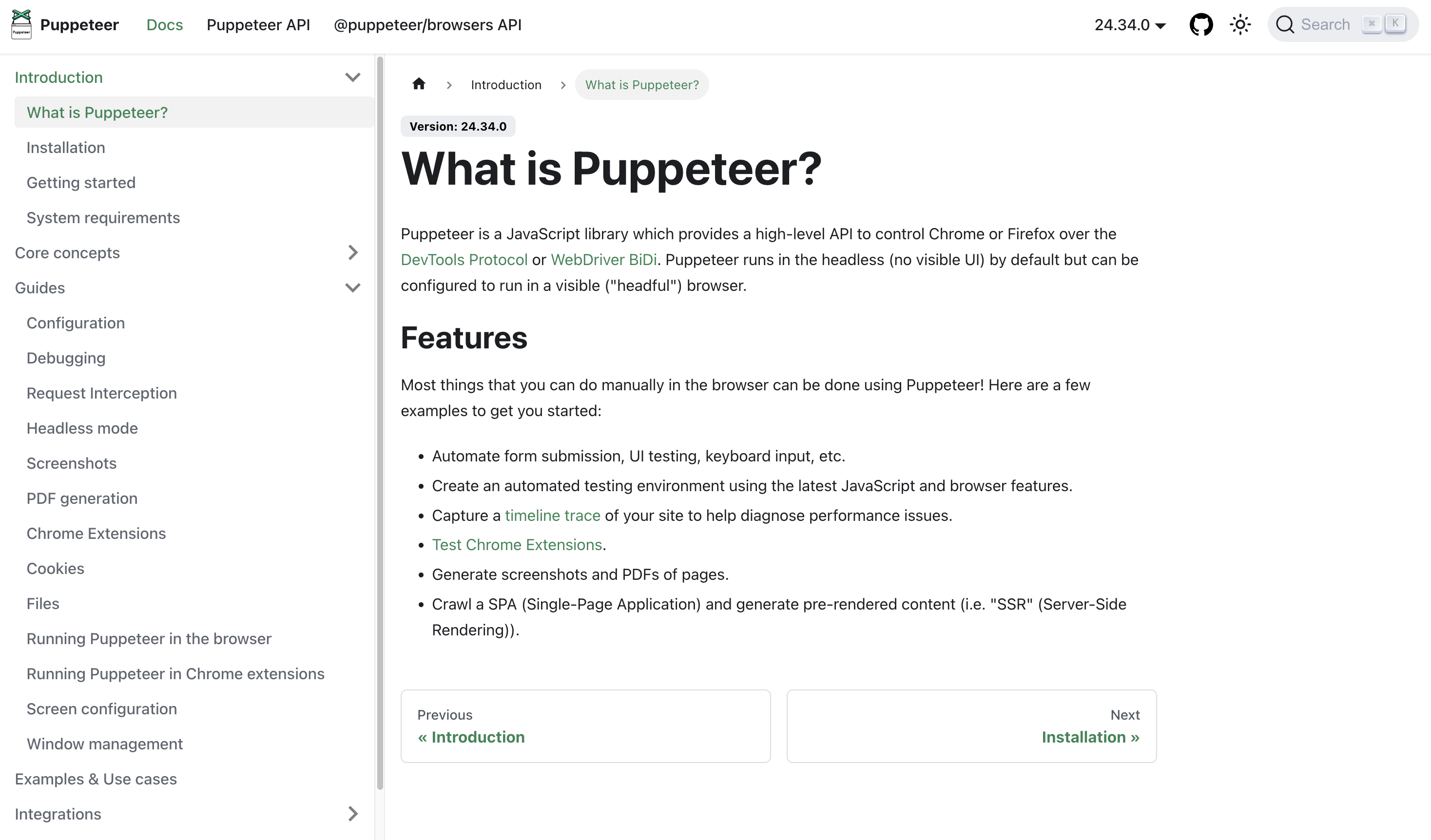 Puppeteer Chrome DevTools Protocol automation