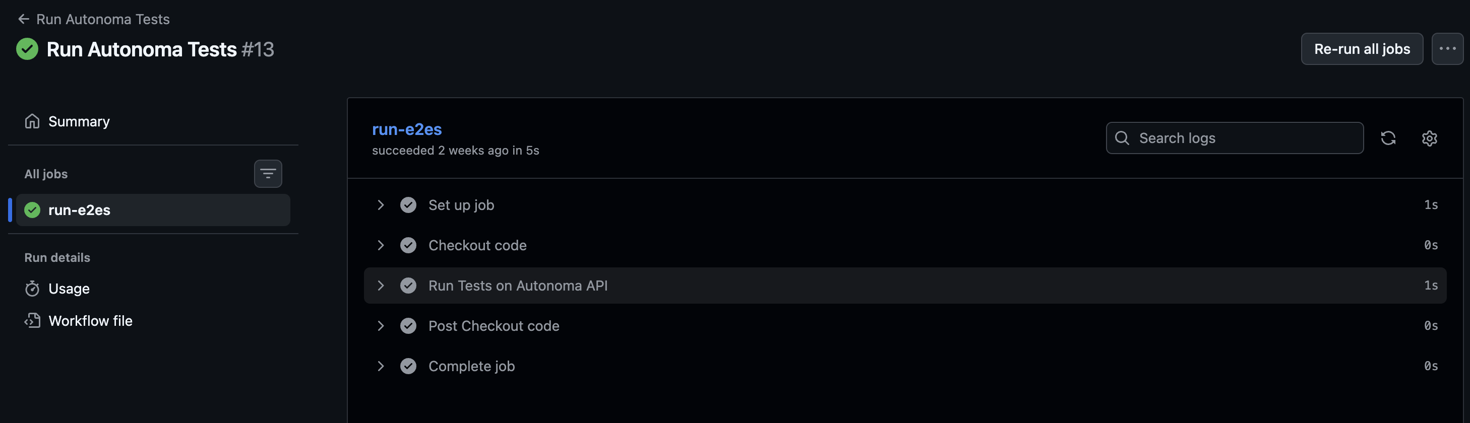 GitHub Actions workflow running E2E tests on Netlify deployment