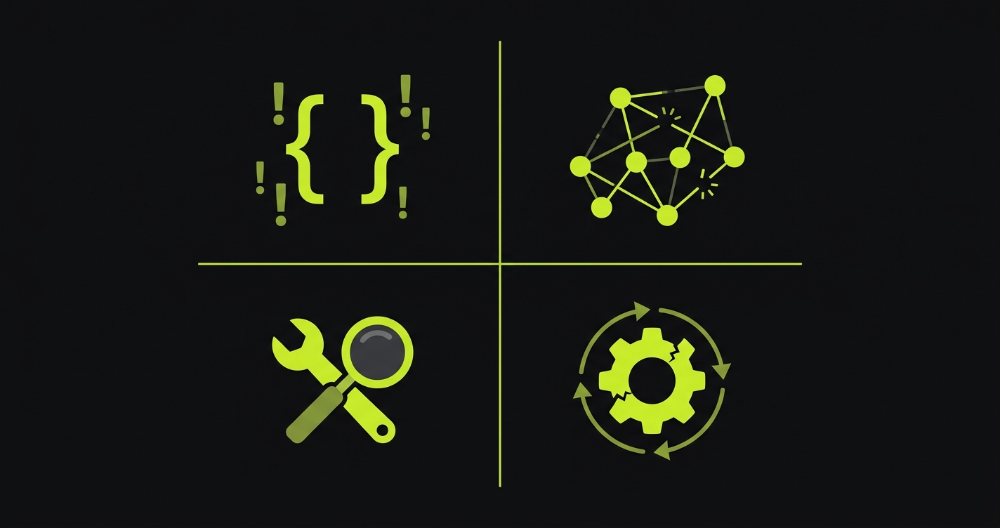 Four limitation categories of AI coding tools: code generation, codebase understanding, tooling, and maintenance